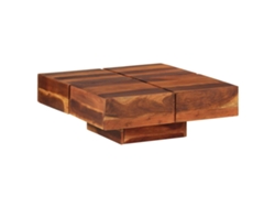Mesa de Centro de Apoyo 80X80X30 Cm Madera de Acacia Maciza