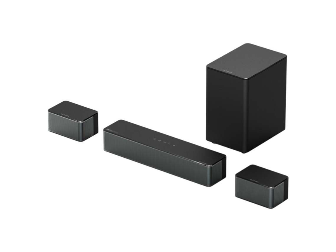 Kit de barra de sonido Ultimea Poseidon M4t 5.1 Dolby Atmos, potencia de subwoofer de 450 W, nivel de sonido envolvente ajustable