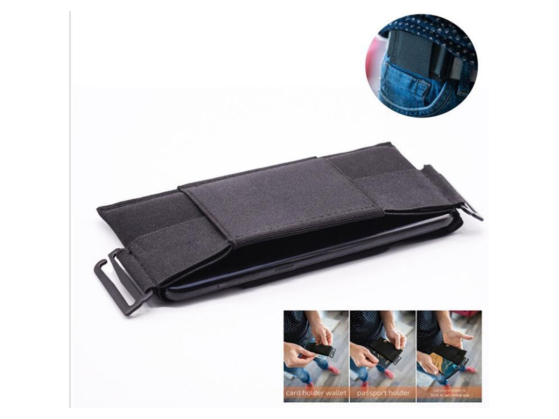 NEVEANCE Cartera Invisible Minimalista Bolsa Cintura Unisex Mini Bolsa para Llave Tarjeta Teléfono