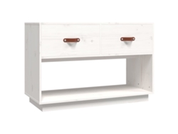 Maison Exclusive - Mueble Para Tv Madera Maciza De Pino Blanco 90x40x60 Cm