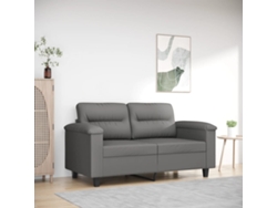 Sofá De 2 Plazas | Sofá De Salón | Sofá De Descanso De Tela De Microfibra Gris Oscuro 120 Cm Wsd239485