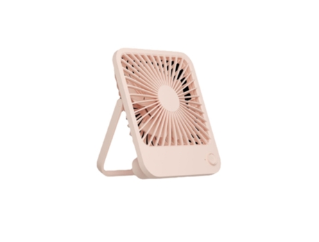 Ventilador Portátil ENZON Usb 4500Ma (4 veloxidades - 180 ° - Rosa)