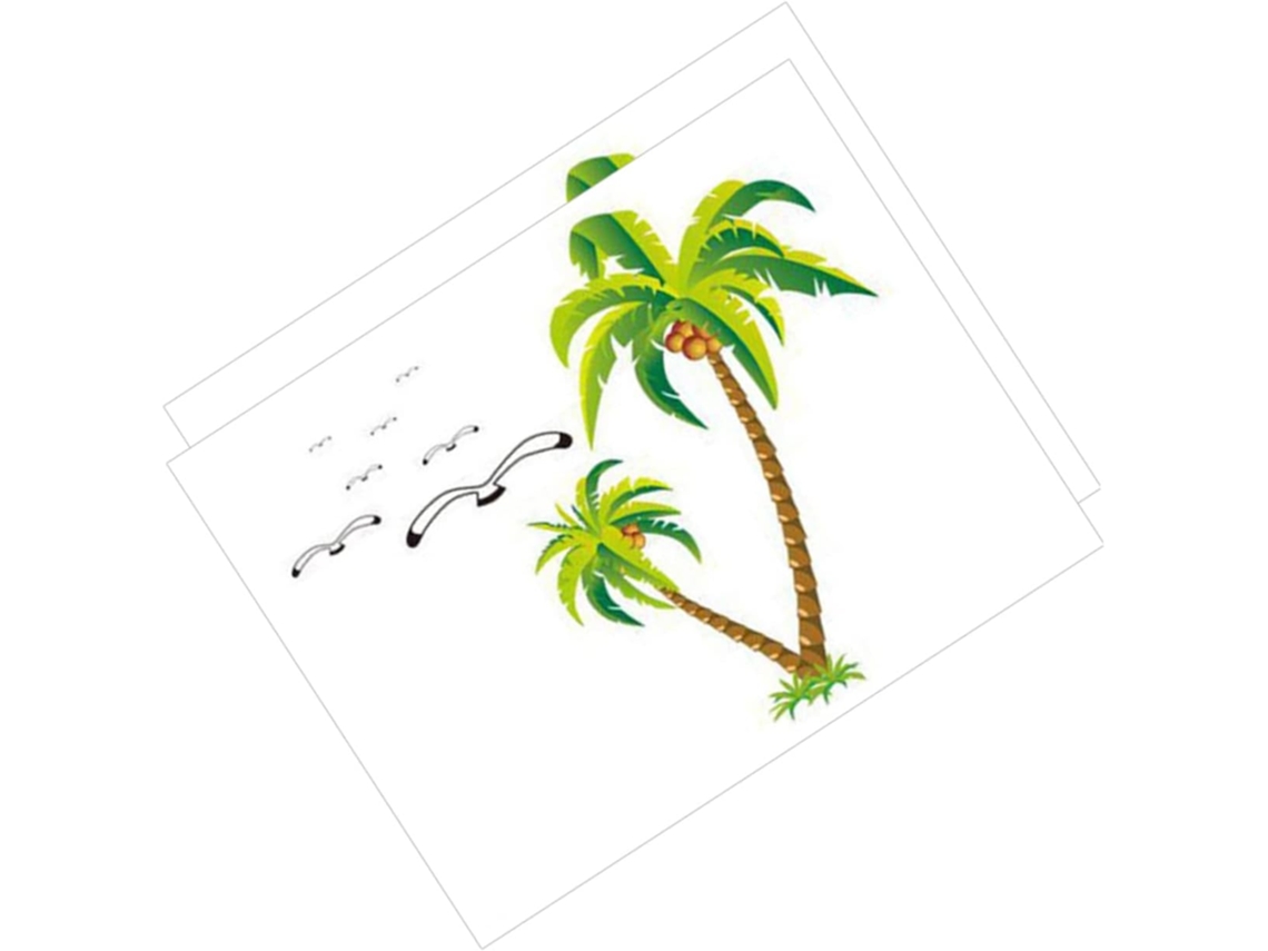 Juego De 2 Pegatinas De Pared Removibles De Pvc Con Diseño De Palmera Para Decoración.