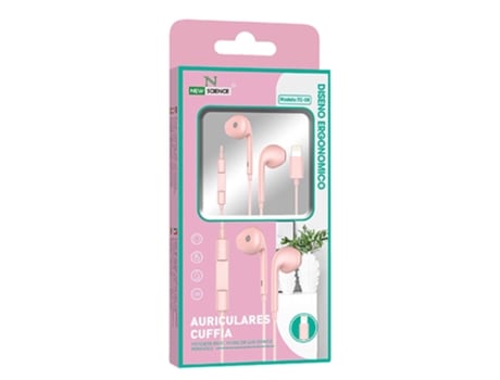Auriculares Con Cable New Science L-8 (Rosa)