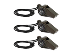Silbatos de supervivencia de emergencia Ushion (paquete de 3) Silbatos multifuncionales para exteriores
