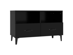 Televisor móvil P/ TV 80x36x50 cm, madera negra, derivados, MAISON EXCLUSIVE