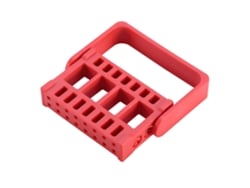 Porta Cabezales De Taladro De Uñas, Caja Organizadora Para Manicura, Contenedor Para Cabezales De Pulido, Rojo
