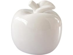 Estatua Mediana Manzana Cerámica Blanca Decoración Hecha Estar Oficina Objeto Decorativo Regalo Hogar Mano