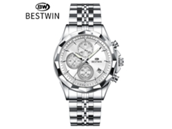Reloj De Pulsera Personalizado De Seis Agujas Para Hombre (caja Blanca, Reloj Blanco)
