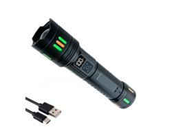 Linternas recargables de alto lumen Linterna súper brillante Linterna táctica ajustable Linterna LED portátil impermeable para emergencias YEMAESRE