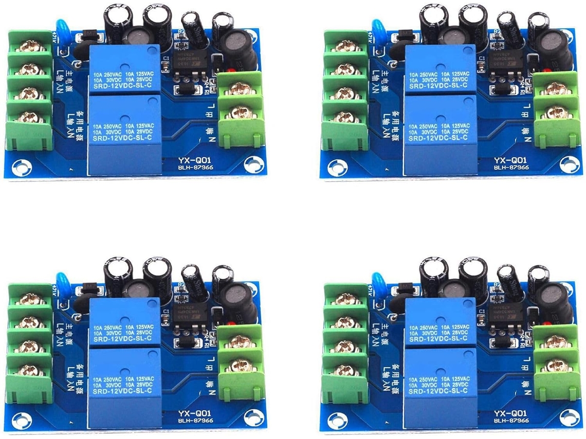 4 Interruptores De Alimentación Automáticos De 220 V Y 2 Vías, 10 A, Doble Circuito.