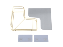 Organizador de esquina para baño, de hierro acrílico, de gran capacidad, para almacenamiento en esquina, para baño, cocina, estante de pared