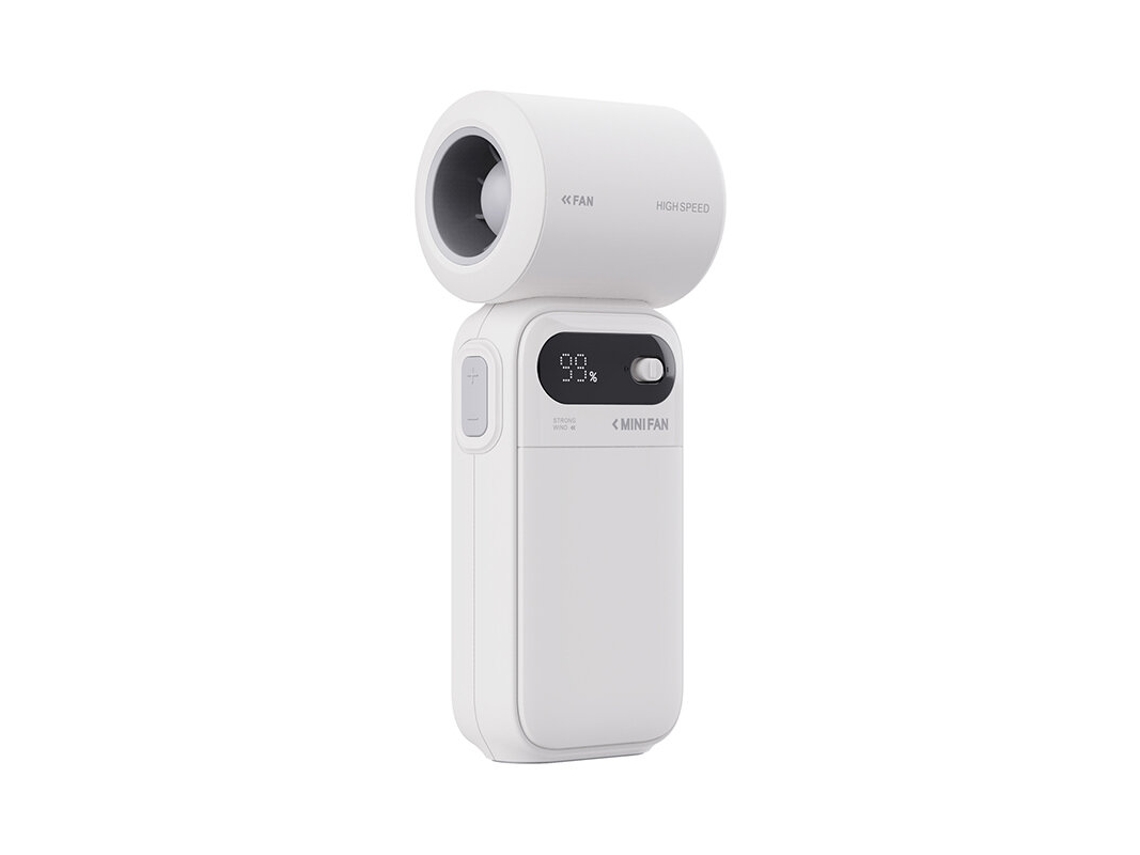 Blanco Ventilador Eléctrico Turbina 5 Aspas 100 Vel Turbo Alta Velocidad Exterior Pequeño Portátil Pantalla Inteligente