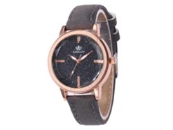 Reloj De Pulsera Analógico De Cuarzo Con Dial Redondo Para Chicas Estudiantes Fashion Gris