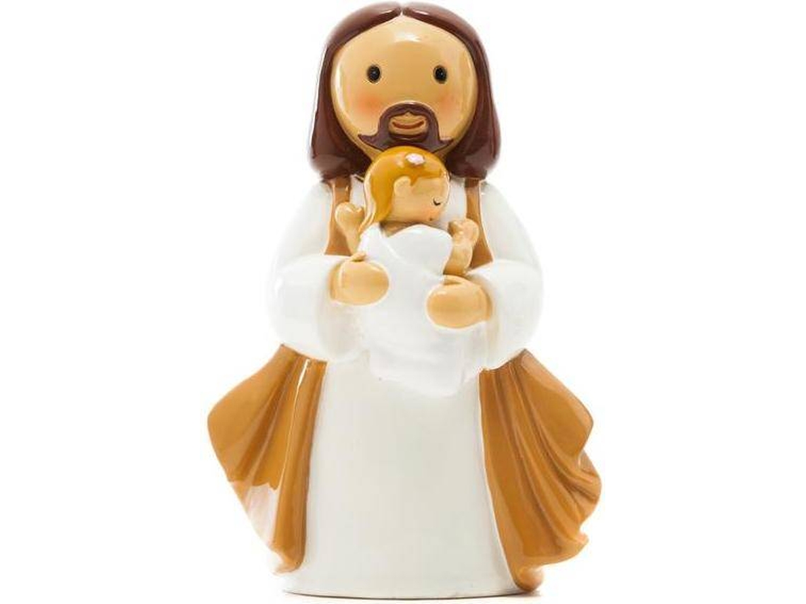Figura Decorativa LITTLE DROPS OF WATER Batizado Menina (Castaño - Resina)