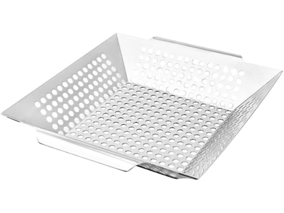 Plancha De Barbacoa De Acero Inoxidable Con Orificios De Drenaje De 20 Cm, Sartén Para