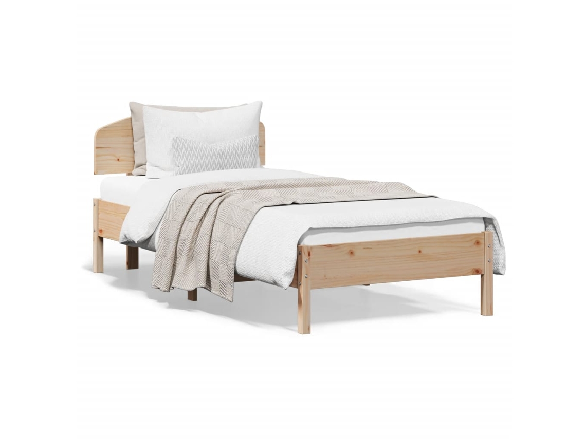 VIDAXL Cama con Cabecero Marrón (90x200cm)