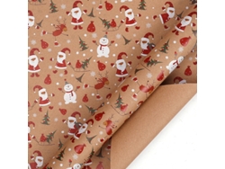 Papel de regalo navideño Eifson, 4 hojas, ideal para las fiestas de invierno, 70 x 50 cm (07)