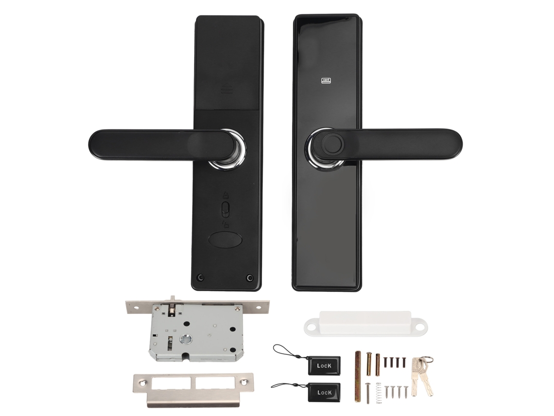Cerradura inteligente sin llave con sensor de huellas dactilares para puertas de 35-50 mm.