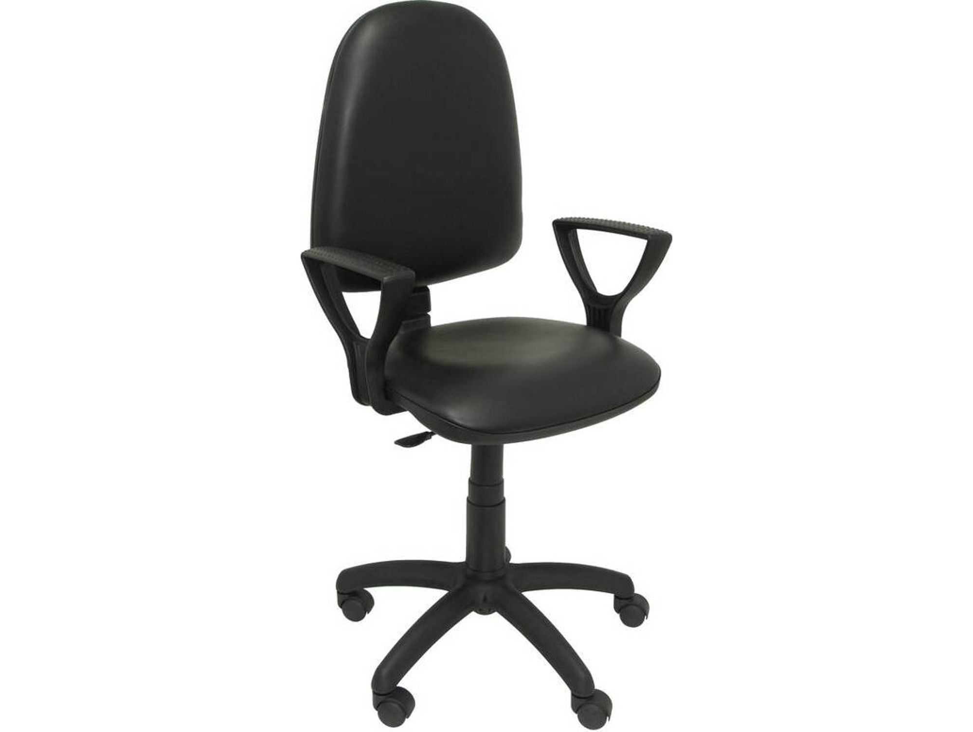 Silla de Escritorio Operativa PYC Ayna Negro BF (Brazos Fijos - Piel sintética)