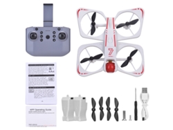 Dron Infantil, Mini Aeronave Teledirigida Con Cámaras Duales 4k, Modo Sin Cabeza, 2 Baterías, Blanco