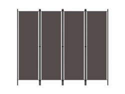 Biombo Divisor De 4 Paneles Gris Antracita 200x180 Cm