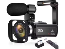 Videocámara Wifi 4k Ultra Hd De 30 Mp Con Zoom Digital De 16 Aumentos Y Pantalla.