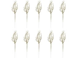Juego De 10 Tallos De Flores Artificiales Irrompibles Para Decoración Navideña.