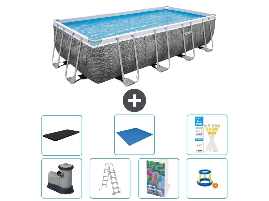 Bestway Piscina Bestway Power Steel Retangular - 549x274x122 Cm - 8-peças S568