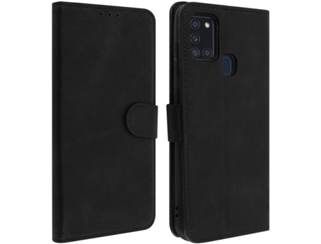Funda Samsung Galaxy A21s AVIZAR FOLIO-VINT-BK-A217F Negro