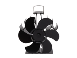 Ventilador de estufa de aluminio de 6 aspas, silencioso, para chimenea.