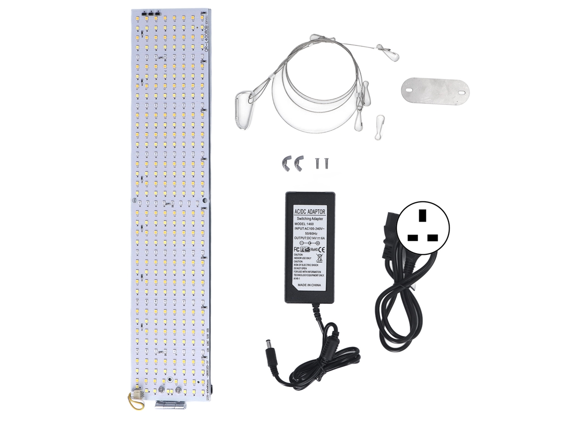 Rebe-lámpara De Crecimiento Vegetal Plegable 180° Espectro Completo 624 Perlas Luz De Invernadero 100‑240v Plug Uk