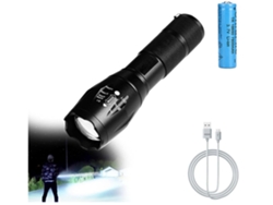 Linterna recargable, linterna de camping, potente linterna LED con zoom, resistente al agua para exteriores. Yunzii