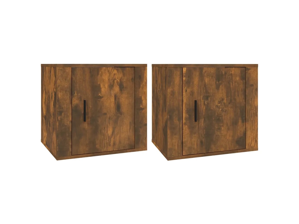 Juego de Mesitas de Noche 50x39x47 cm Color Roble Ahumado MAISON EXCLUSIVE