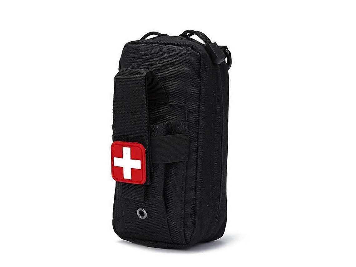 Riñonera para hombre con herramientas de supervivencia, ideal para acampar y actividades al aire libre, con botiquín de primeros auxilios, impermeable.