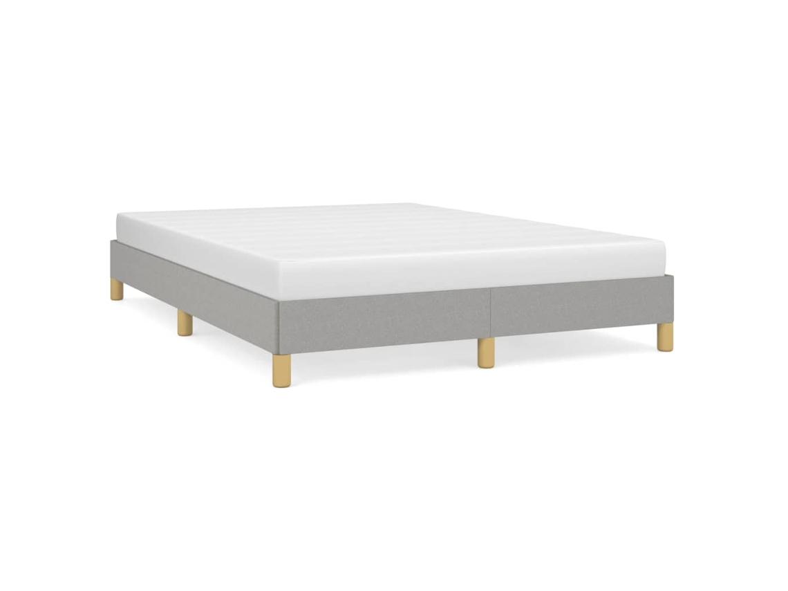 Maison Exclusive - Cama Sin Colchón Tela Gris Claro 140x190 Cm