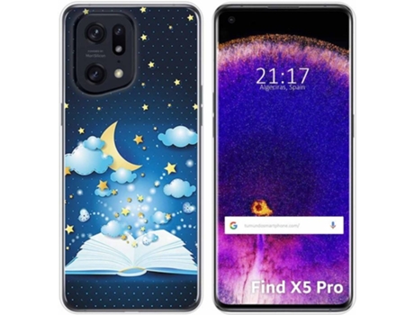 Carcasa para Oppo Find X5 Pro 5G TUMUNDOSMARTPHONE Dibujos Libro Cuentos Multicolor