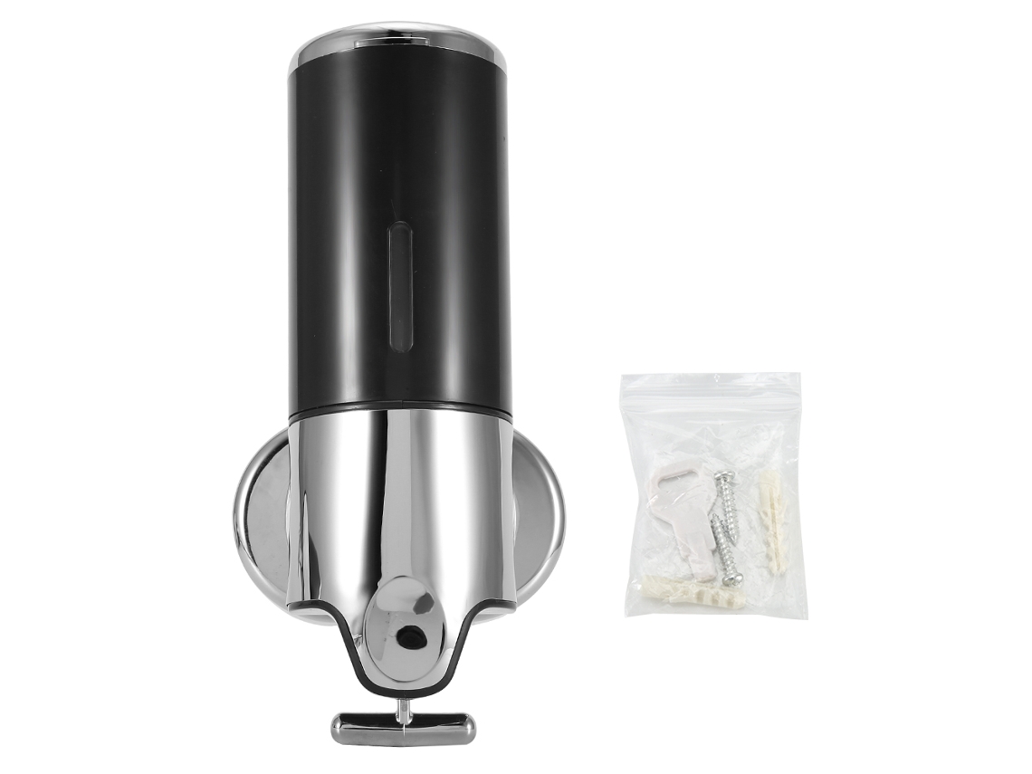 Dispensador Manual De Jabón Para Baño, Hotel, Montaje En Pared, Ducha, Champú, 500 Ml, Negro, Vaso Individual