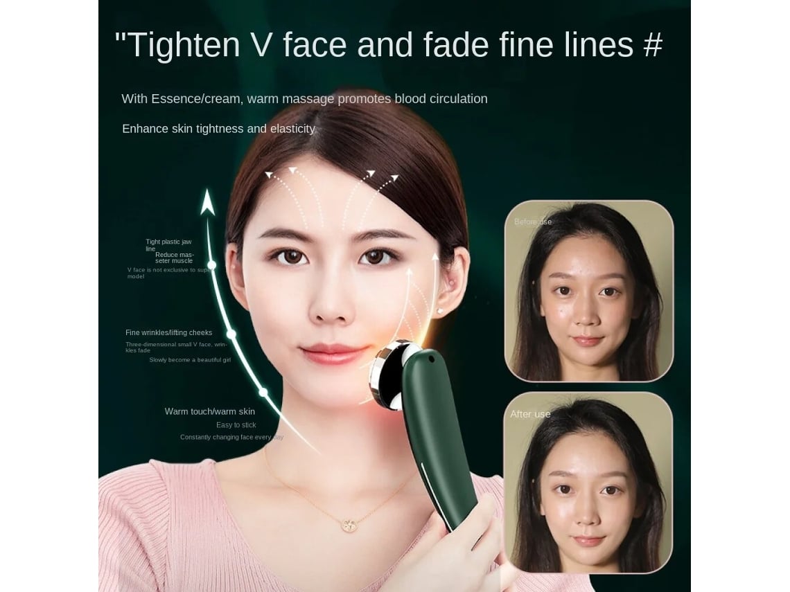 Masajeador facial, masajeador facial eléctrico, recargable y