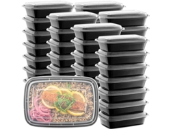 Fiambreras De Plástico Desechables Apilables Con Tapa, Aptas Para Microondas, 15 Piezas Por Paquete
