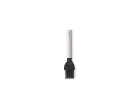 Cepillo de Silicona Negro con Mango de Acero Inoxidable Perfil 19Cm