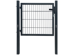 Puerta de valla de acero antracita de 105 x 150 cm, DKD HOME DECOR