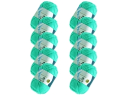RNEMITERY Hilo de Algodón para Ganchillo, Lana Suave de Algodón, Hilos para Tejer, Gancho de Metal, Ideal para Bebé y Amigurumi