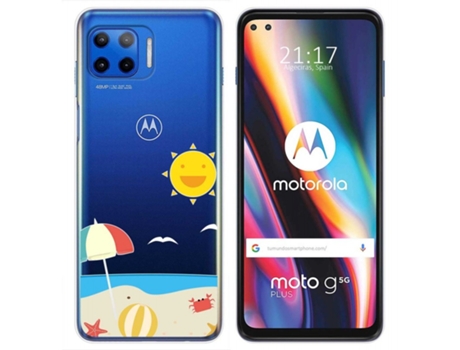Carcasa Motorola Moto G 5G Plus TUMUNDOSMARTPHONE Dibujos Transparente Multicolor