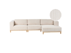 Sofá esquinero Beliani Veng Beige Pana 347x156x84