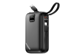 Essager Power Bank De 20000 Mah Con Carga Rápida Pd De 65 W, Batería Externa Portátil Para Teléfono Con Cable Usb Tipo C - Negro