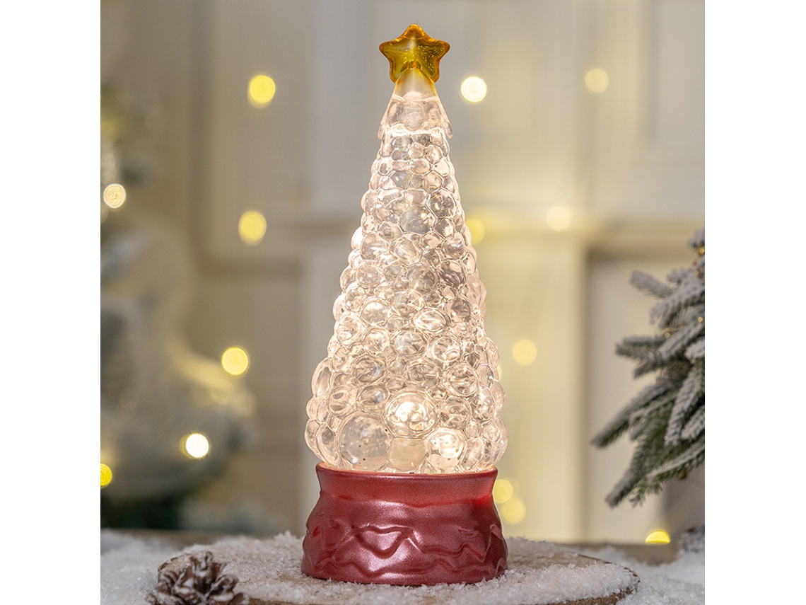 Caja de música navideña Yuysan, árbol pequeño iluminado, estilo C