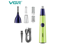 Recortadora eléctrica 2 en 1 para vello nasal y cejas, recargable MDUG (verde)