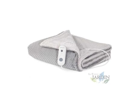 Manta Eléctrica ORBEGOZO Bi-Color Gris Y Blanca Medidas 200 X 170 Cm Potencia 120 W Mando Electrónico Extraíble ORBEGOZO