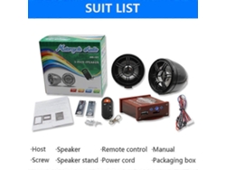 Altavoz antirrobo para motocicleta, Bluetooth, USB/TF, reproductor de MP3, sistema amplificador de audio con 2 altavoces de 3 pulgadas, Chennnls